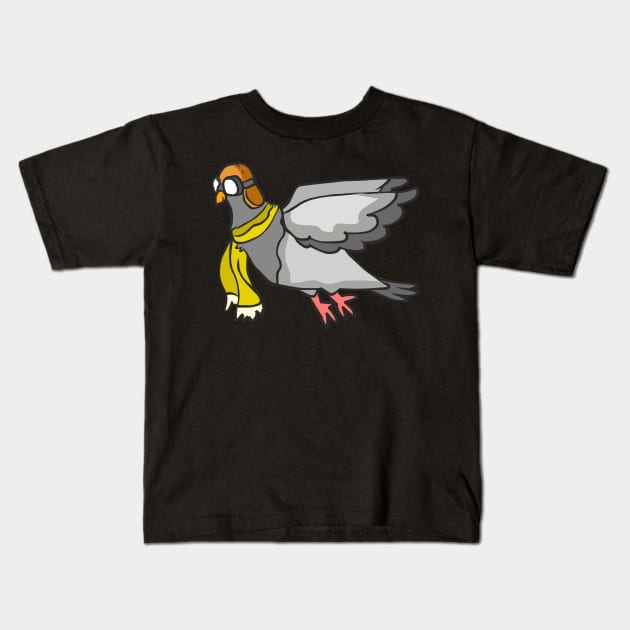 Dove peace faithful white gray bird love Kids T-Shirt by KK-Royal